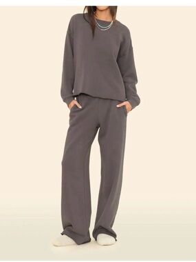 Xirena Honor Sweatshirt & Emmette Sweatpants Slate Grey Small